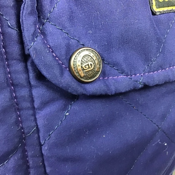 Golden Dress Blue Made in Germany  quilted equestrian barn jacket. Size medium. - Picture 4 of 13